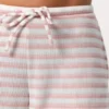 Ribbed Jersey Low-Rise Trousers in Pink Stripe
