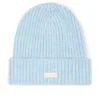 Ribbed Knit Beanie Hat in Powder Blue