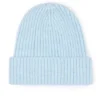 Ribbed Knit Beanie Hat in Powder Blue