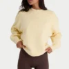 Ribbed Knit Oversized Jumper in Lemon