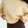 Ribbed Knit Oversized Jumper in Lemon