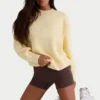 Ribbed Knit Oversized Jumper in Lemon