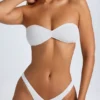 Rio Bandeau Bikini Top in White