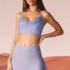 Roux Embellished Strap Detail Mini Skirt in Blue
