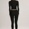 Roux Modal Mid-Rise Cropped Leggings in Black