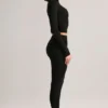 Roux Modal Mid-Rise Cropped Leggings in Black