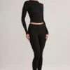 Roux Modal Mid-Rise Cropped Leggings in Black