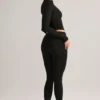 Roux Modal Mid-Rise Cropped Leggings in Black