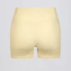 Ruched Mini Shorts in Lemon Marl