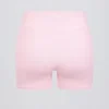 Ruched Mini Shorts in Pale Pink Marl