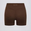 Ruched Mini Shorts in Pecan Marl