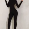 Rumer High Neck Open Back Jumpsuit in Black
