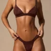 Sable Bralette Bikini Top in Espresso Brown