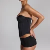 Sabrine Slinky Jersey Low-Rise Hot Pants in Black