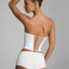 Sabrine Slinky Jersey Low-Rise Hotpants in White