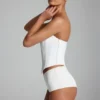 Sabrine Slinky Jersey Low-Rise Hotpants in White