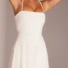 Salerno Embellished Multi Wear A-Line Mini Dress in White