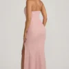 Sansel Embellished Halterneck Gown in Lavender Pink