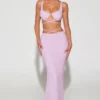 Sardinia Embellished Strappy Maxi Skirt in Lilac
