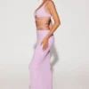 Sardinia Embellished Strappy Maxi Skirt in Lilac