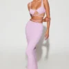 Sardinia Embellished Strappy Maxi Skirt in Lilac
