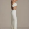 Sardinia Embellished Strappy Maxi Skirt in White