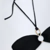 Savai Hardware-Detail Ruched Halterneck Bikini Top in Black
