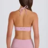 Scoop-Neck Halterneck Sports Bra in Mauve