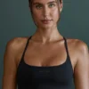 Seamless Strappy Sports Bra in Black