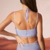Selena Embellished Cowl Neck Corset in Blue