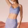 Selena Embellished Cowl Neck Corset in Blue