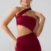 Shyla Slinky Jersey Ruched Cut Out Mini Dress in Ruby