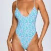 Sicily Open-Back Swimsuit in Pastel Muti Print