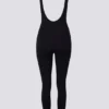 Soft Active Backless Jumpsuit in Black