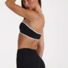 Soft Active Bandeau Sports Bra in Black
