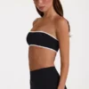 Soft Active Bandeau Sports Bra in Black