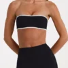 Soft Active Bandeau Sports Bra in Black