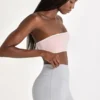 Soft Active Bandeau Sports Bra in Blush Marl
