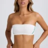 Soft Active Bandeau Sports Bra in White