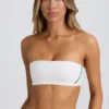 Soft Active Bandeau Sports Bra in White