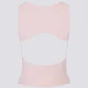 Soft Active Boat-Neck Open-Back Tank Top in Ballet Pink