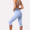 Soft Active Capri Jumpsuit in Sky