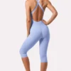 Soft Active Capri Jumpsuit in Sky