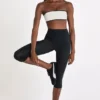 Soft Active Capri Leggings in Black