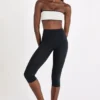 Soft Active Capri Leggings in Black