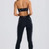 Soft Active Contrast Leggings in Black
