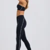 Soft Active Contrast Leggings in Black