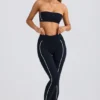Soft Active Contrast Leggings in Black