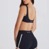 Soft Active Contrast Mini Shorts in Black