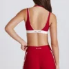 Soft Active Contrast Mini Shorts in Dark Red